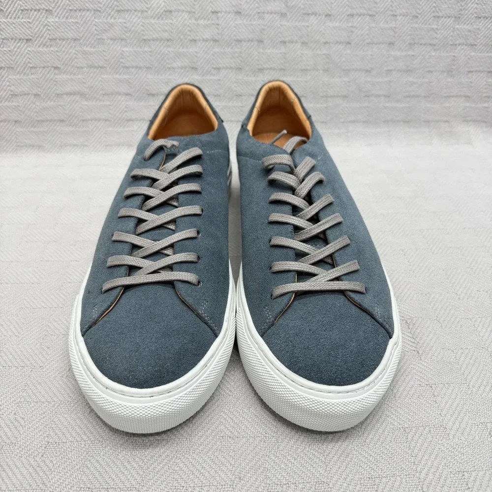 Beckett Simonon Reid Shoes Mens Size 8.5 Blue‎ Suede Low Top Casual Sneakers